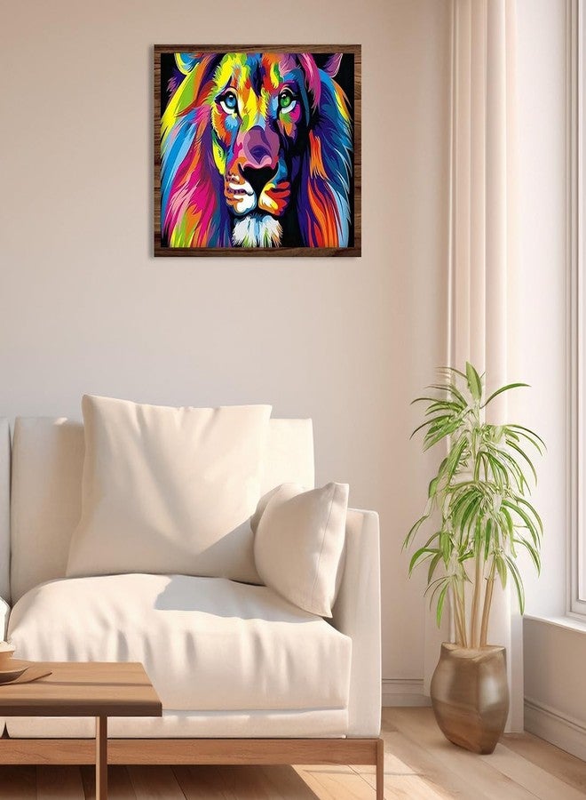 Durgdas Paint by Numbers Kit - DIY Canvas Landscape Art for All Ages, Perfect for Living Room, Bedroom, or Office Décor, No Frame Included (Colorful Lion) - Image 2